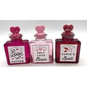 3 Glass Potion Love Spell Bottles Jars Valentine's Day Love Cupid Target